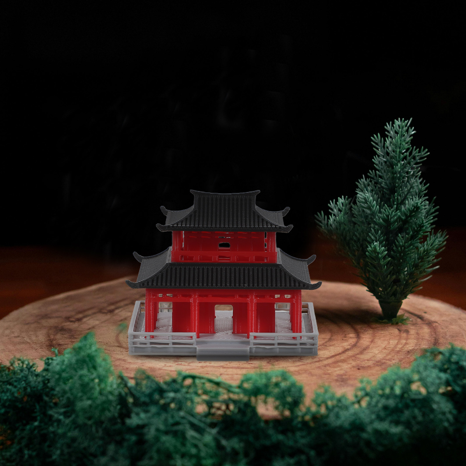Black Red Ancient Chinese Pavi - Aquarium Decor 评论和价格