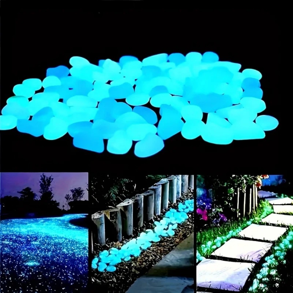 100pcs Glow In The Dark Pebble - Aquarium Plants 评论和价格