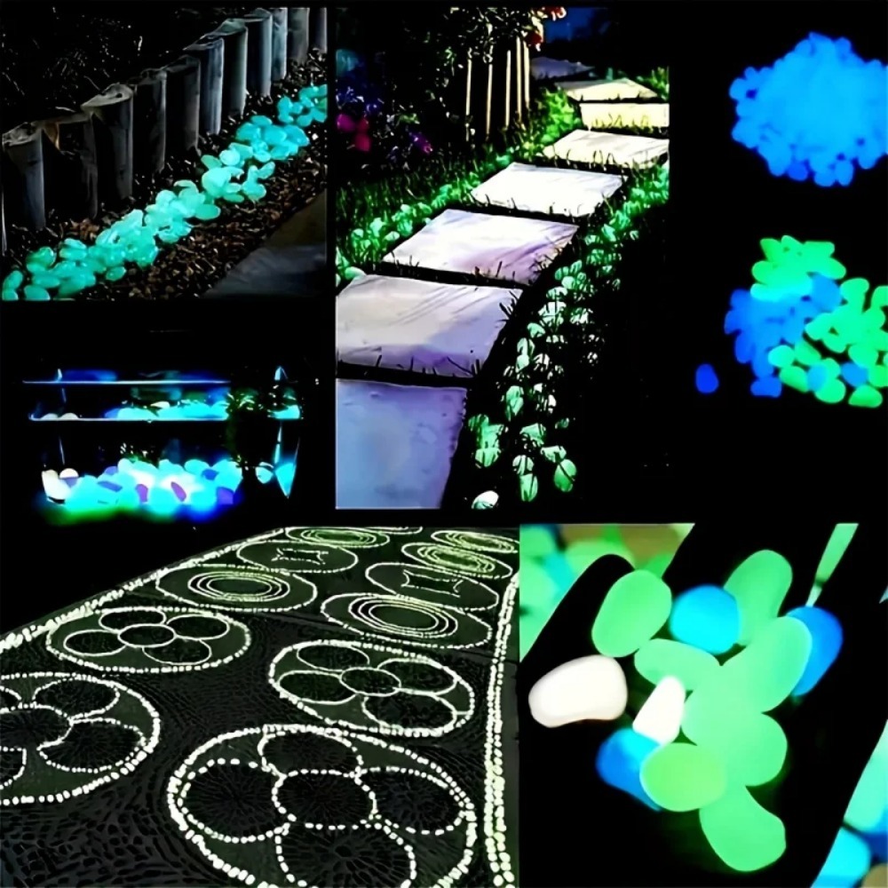 100pcs Glow In The Dark Pebble - Aquarium Plants 评论和价格