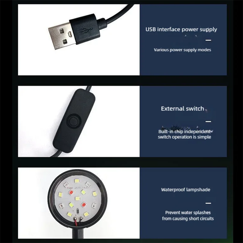 USB LED Fish Tank Clip Lamp Hi - Aquarium Plants 评论和价格