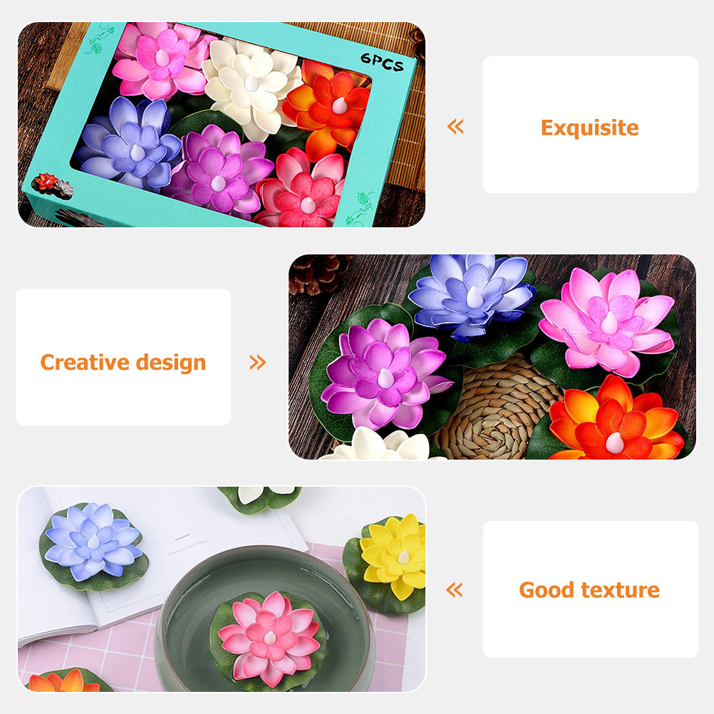 6Pcs Realistic Simulation Lotu - Aquarium Decor 评论和价格