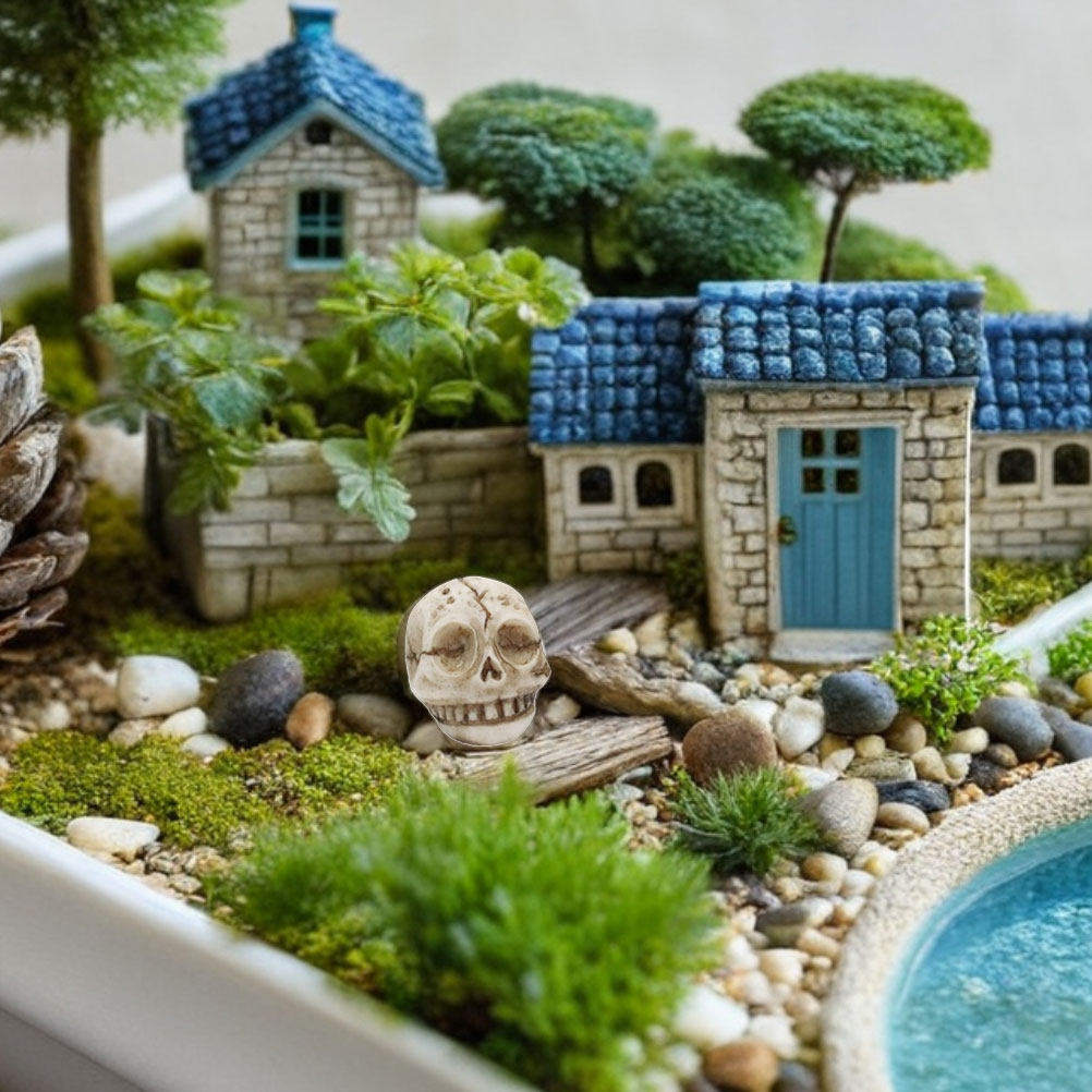 20Pcs Resin Smiling Skull Stat - Aquarium Decor 评论和价格