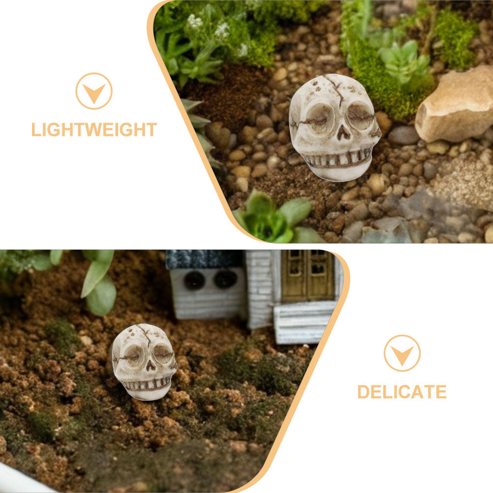 20Pcs Resin Smiling Skull Stat - Aquarium Decor 评论和价格