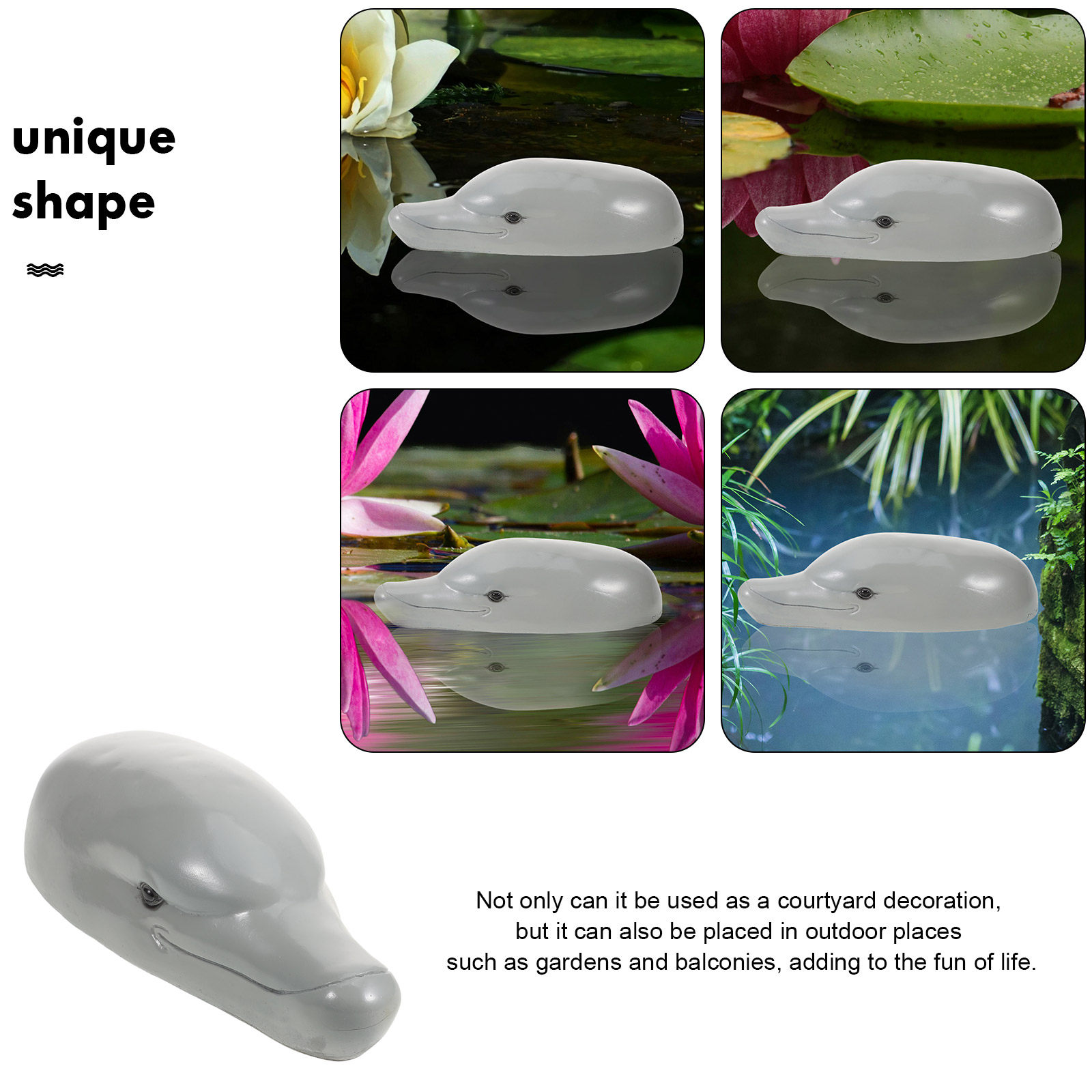 Premium Resin Dolphin Head Orn - Aquarium Decor 评论和价格